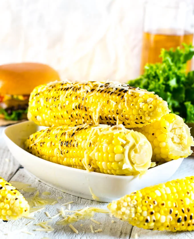 Cheesy Garlic Butter Corn On The Cob (1)
