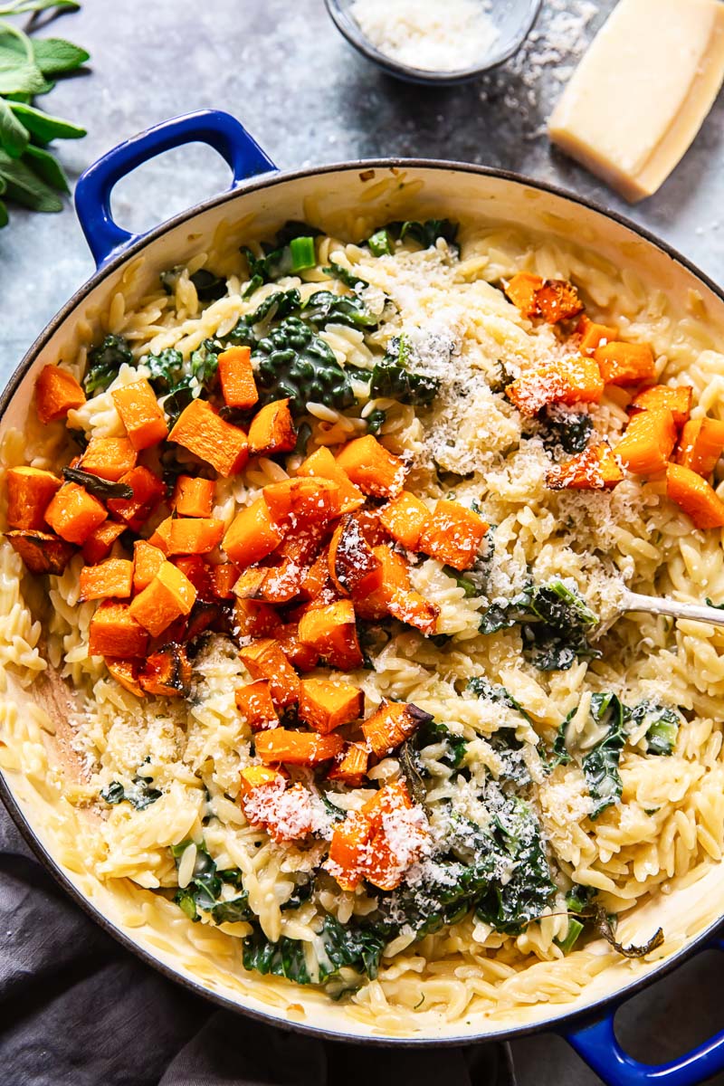 Creamy Orzo Pasta With Roasted Butternut Squash (1)