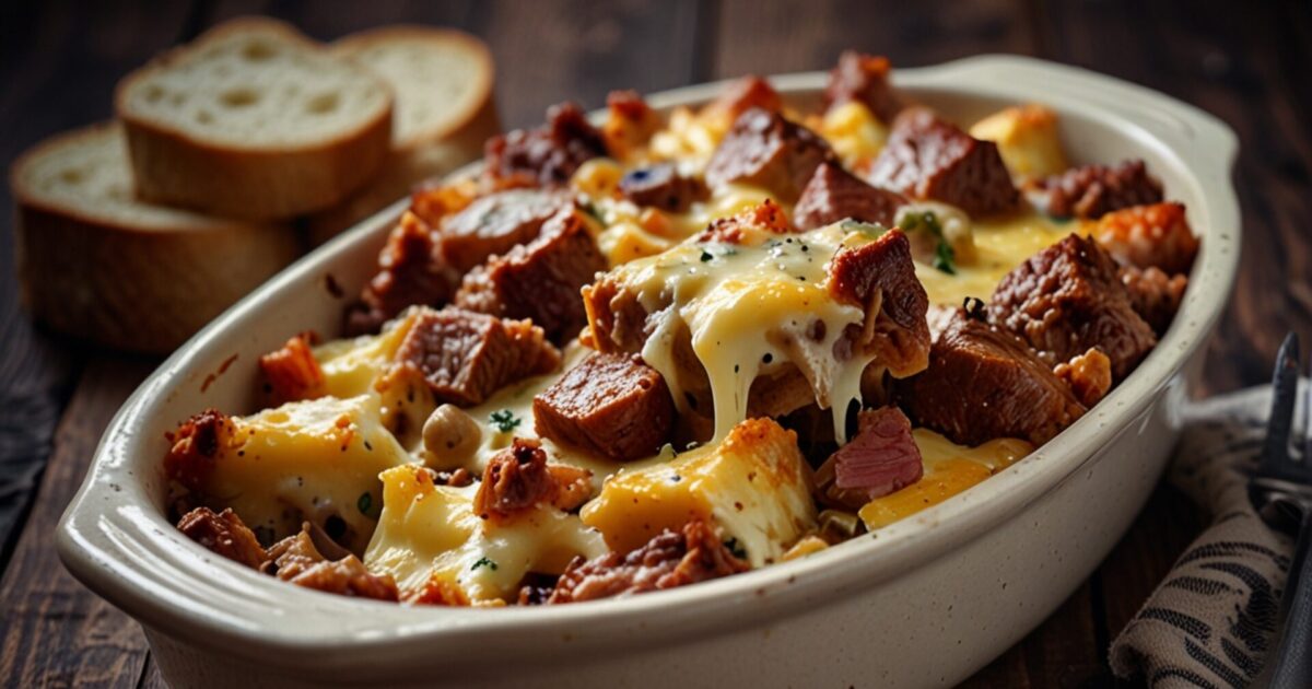 Crock Pot Cheesesteak Potato Casserole (1)