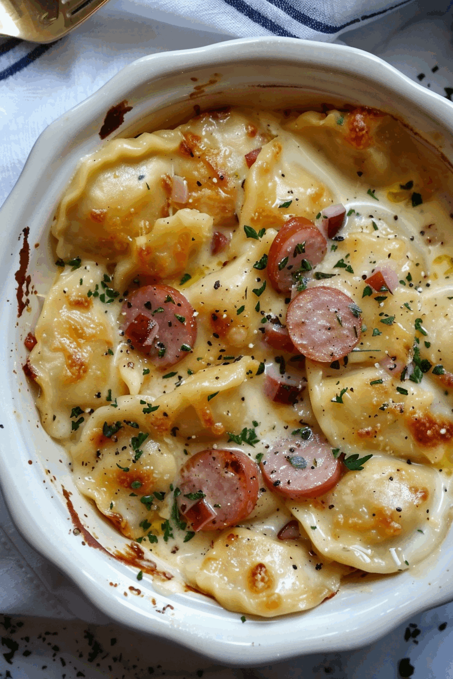 Crockpot-pierogi-casserole-with-kielbasa-4