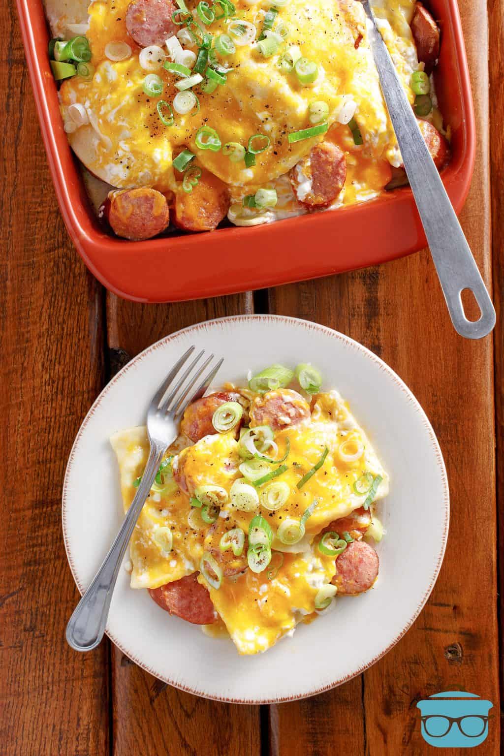 Crockpot Pierogi Casserole With Kielbasa