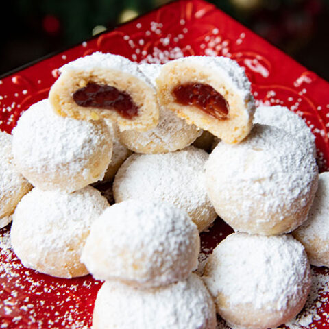 Raspberry Almond Snowball Cookies (1)
