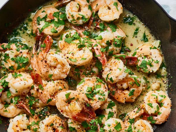 Sizzling Butter Garlic Shrimp With Rice (1)