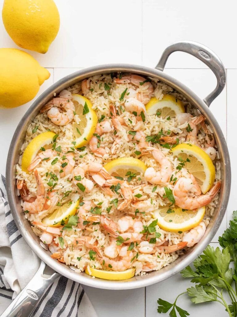 Sizzling Butter Garlic Shrimp With Rice (2)