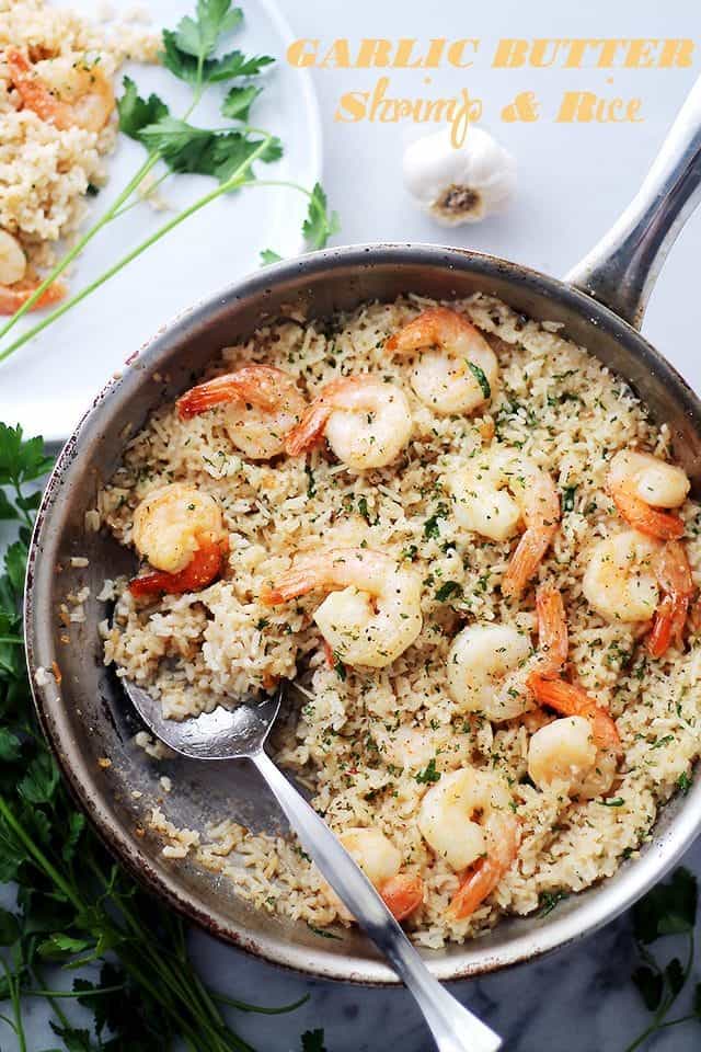 Sizzling Butter Garlic Shrimp With Rice (4)