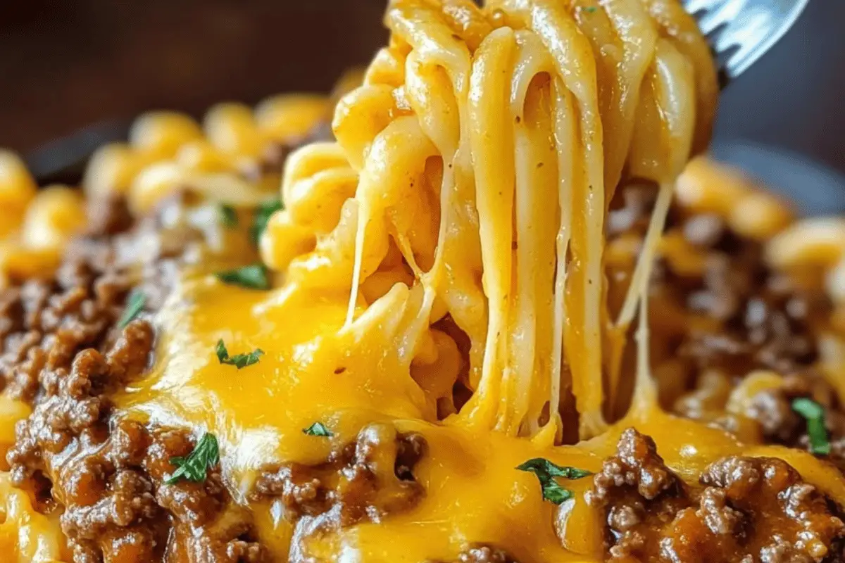 Cheesy Sloppy Cheeseburger Pasta (2)