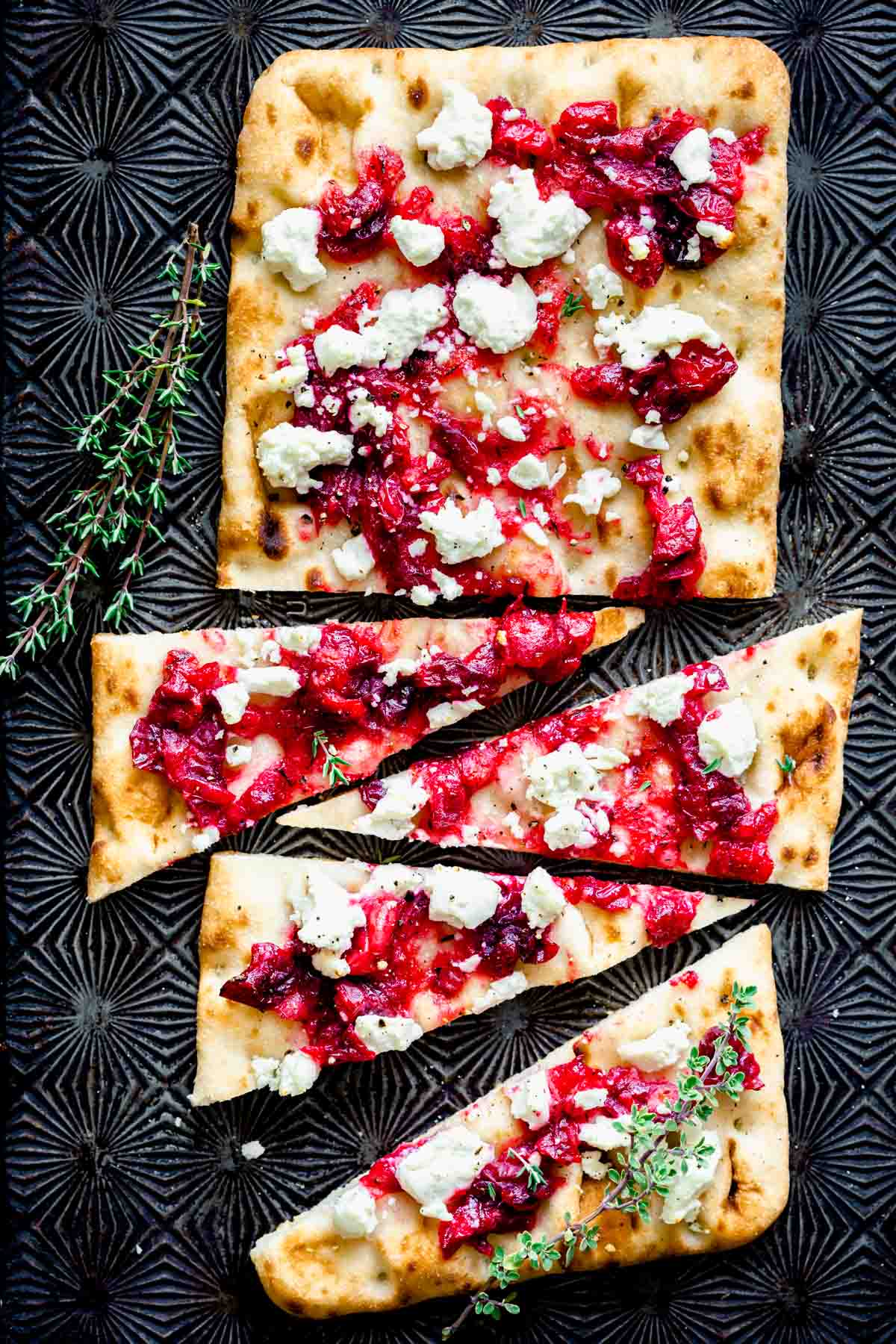 Cranberry Flatbread Pizza With Goat Cheese (1)